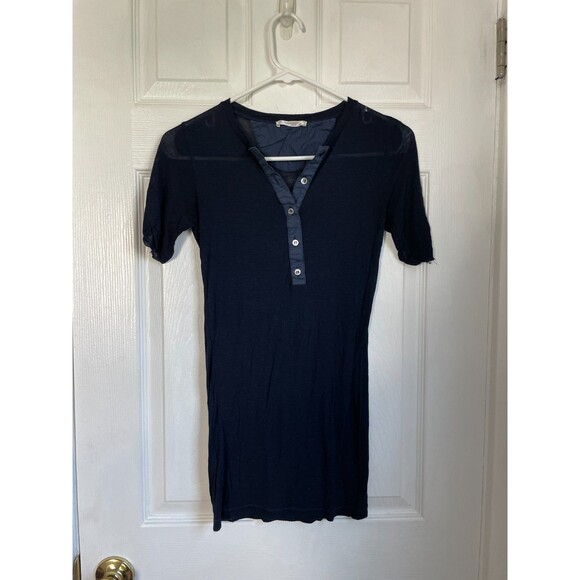 Pomandere Italy Navy Blue button down top Blouse Women’s Size XS *READ!! - Picture 1 of 8